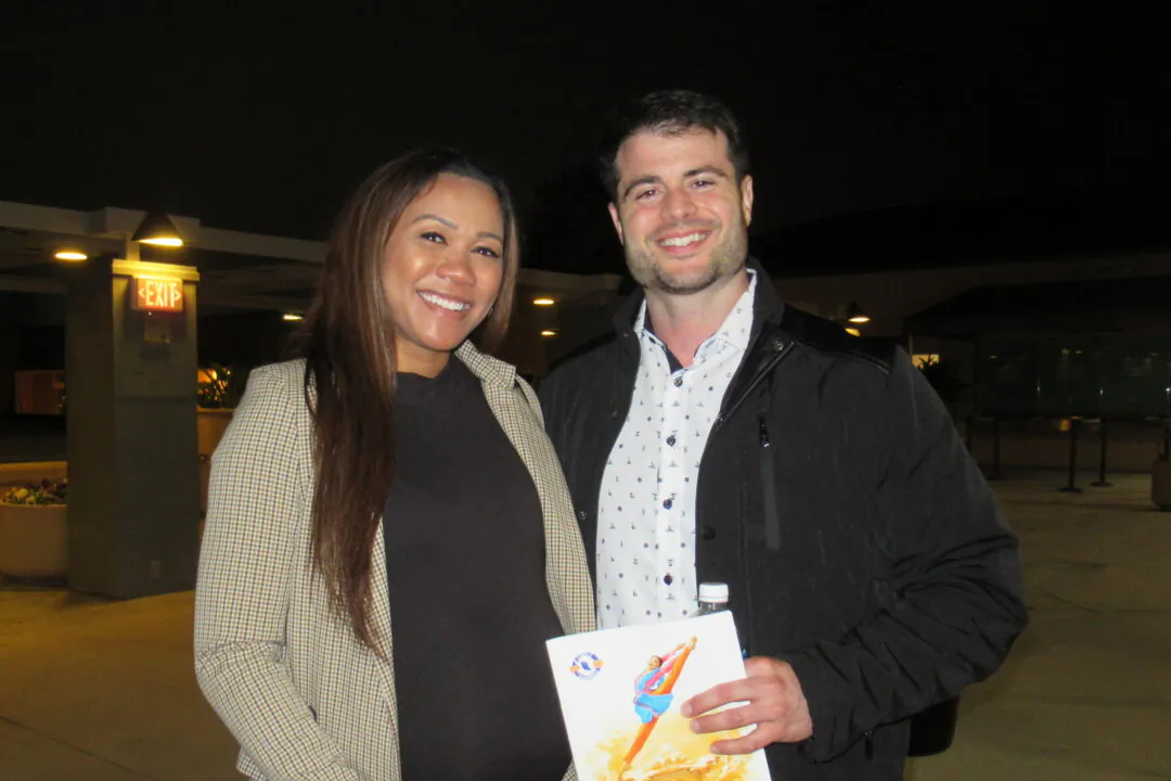 Nathan Hyland and Maricris Hyland at the Shen Yun Performing Arts performance at Thousand Oaks Civic Arts Plaza on March 25, 2025. (Linda Jiang/The Epoch Times)