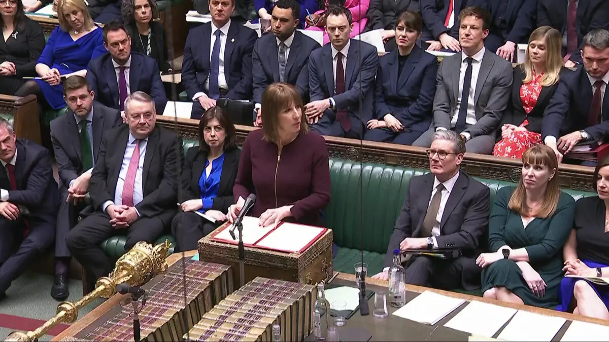 Screen grab of Chancellor of the Exchequer Rachel Reeves delivering her Spring Statement to MPs in the House of Commons, London, on March 26, 2025. (House of Commons/UK Parliament/PA)