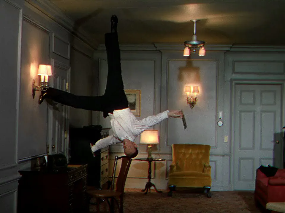Tom Bowen (Fred Astaire) does his amazing dance around the room, in "Royal Wedding." (Metro-Goldwyn-Mayer)