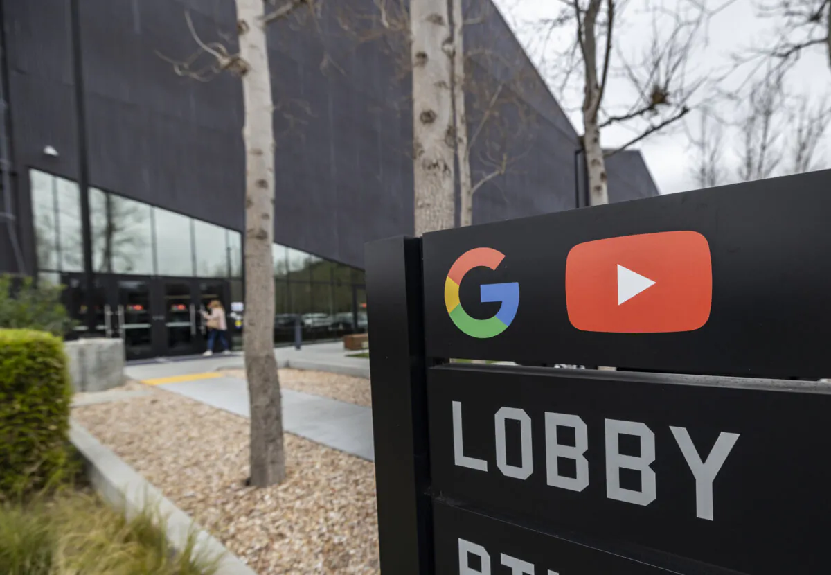The offices of Google and YouTube near Los Angeles, Calif., on March 26, 2025.(John Fredricks/The Epoch Times)