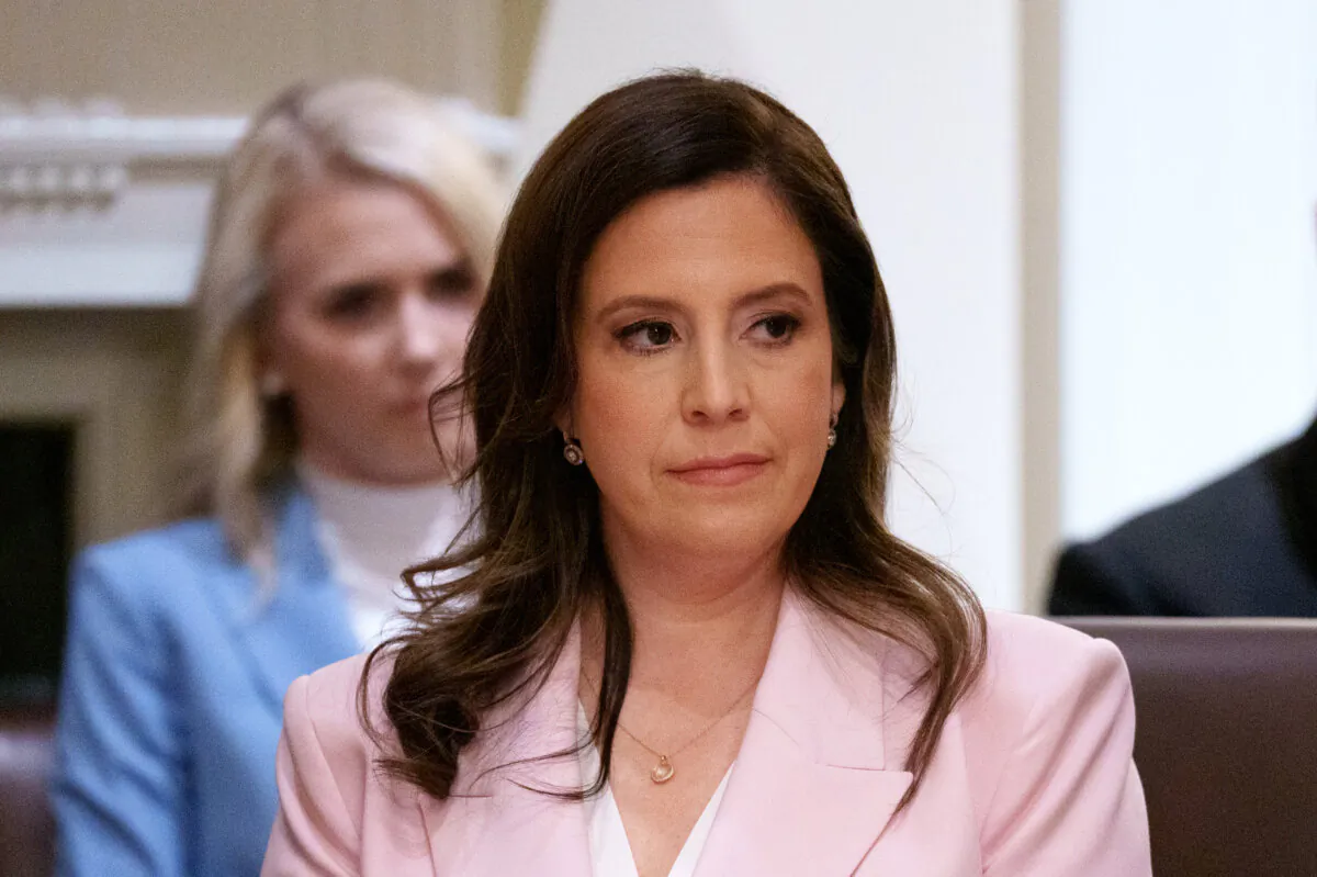 U.S. Ambassador Designate to the United Nations Elise Stefanik during a Cabinet meeting at the White House on Feb. 26, 2025. (Andrew Harnik/Getty Images)