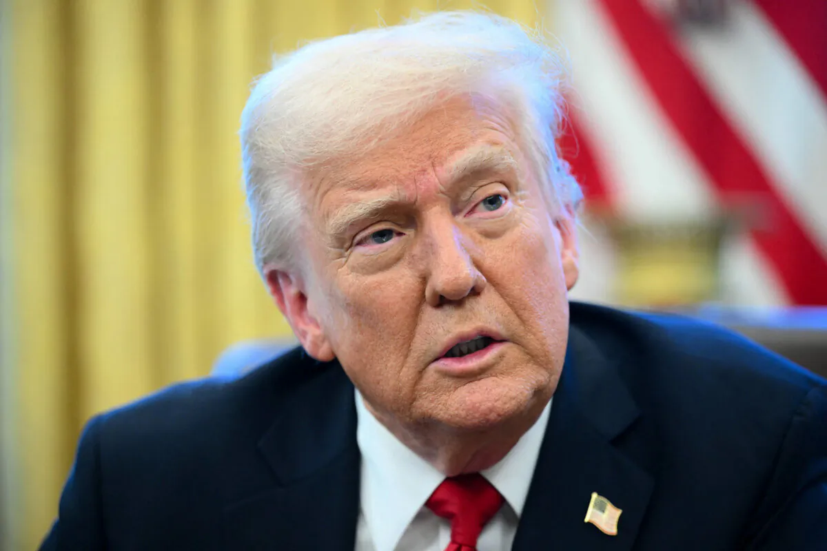 President Donald Trump in the Oval Office of the White House in Washington on March 26, 2025. (Mandel Ngan/AFP via Getty Images)