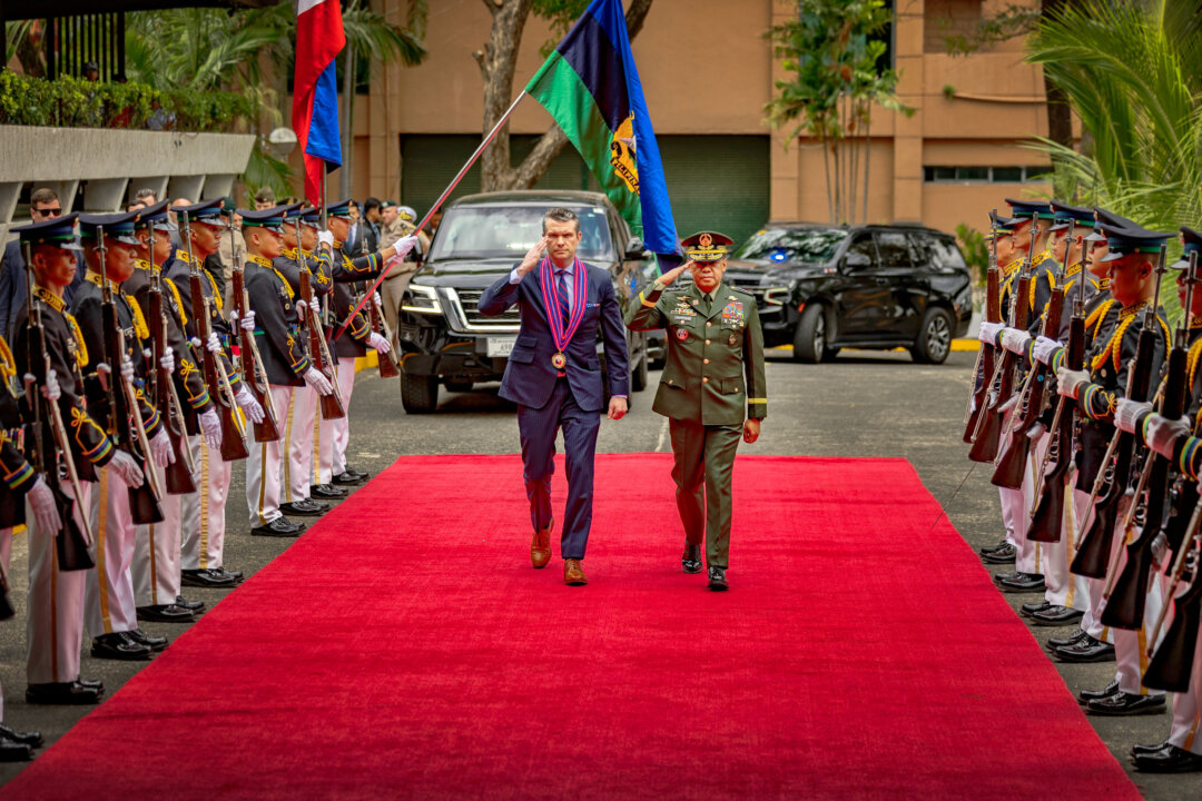 NextImg:Day in Photos: Pete Hegseth Visits Philippines, Earthquake in Burma, and JD Vance in Greenland