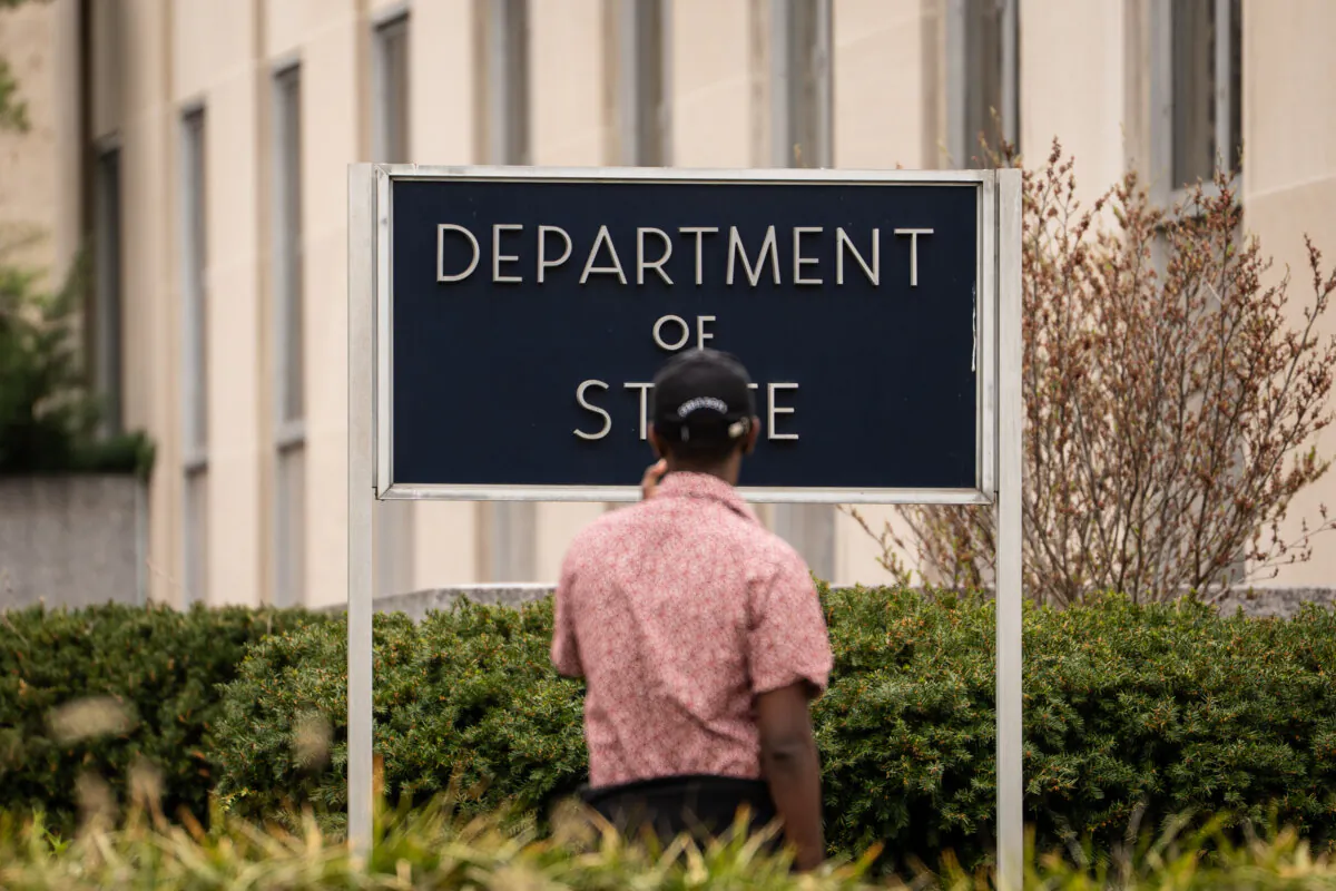 The U.S. Department of State in Washington on March 28, 2025. (Madalina Vasiliu/The Epoch Times)