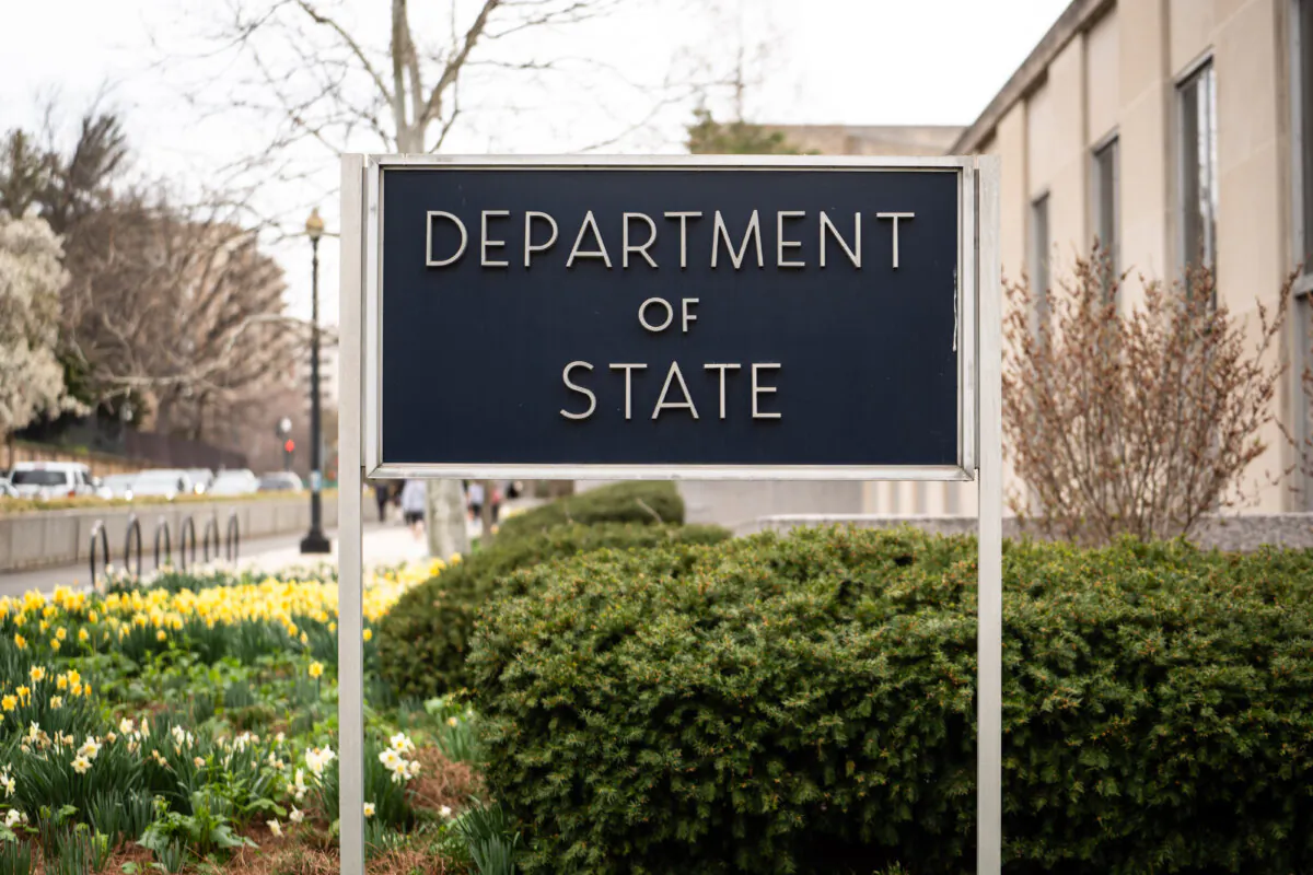 The U.S. Department of State in Washington on March 28, 2025. (Madalina Vasiliu/The Epoch Times)