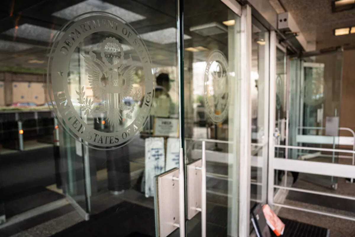 The State Department in Washington on March 28, 2025. (Madalina Vasiliu/The Epoch Times)