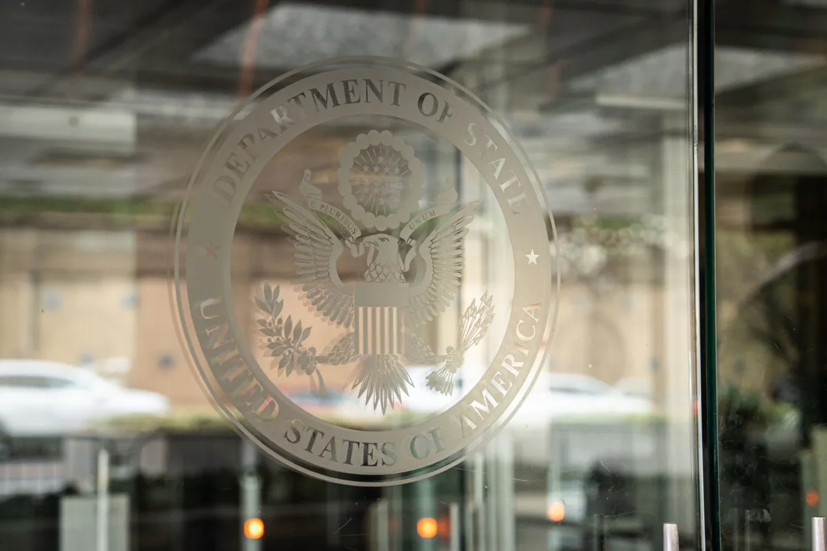 The U.S. Department of State in Washington on March 28, 2025. (Madalina Vasiliu/The Epoch Times)