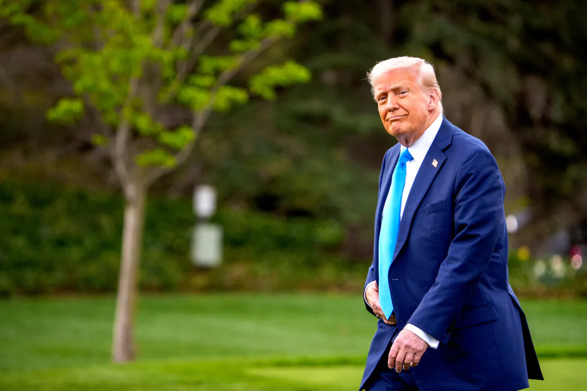 President Donald Trump walks towards Marine One on the South Lawn of the White House on March 28, 2025. (Andrew Harnik/Getty Images)