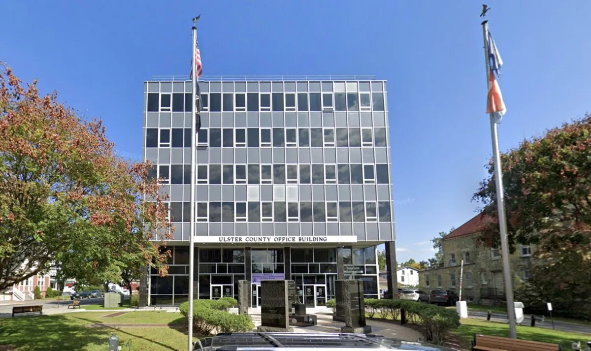 The Ulster County Office Building in Kingston, N.Y., in October 2023. (Google Maps/Screenshot via The Epoch Times)