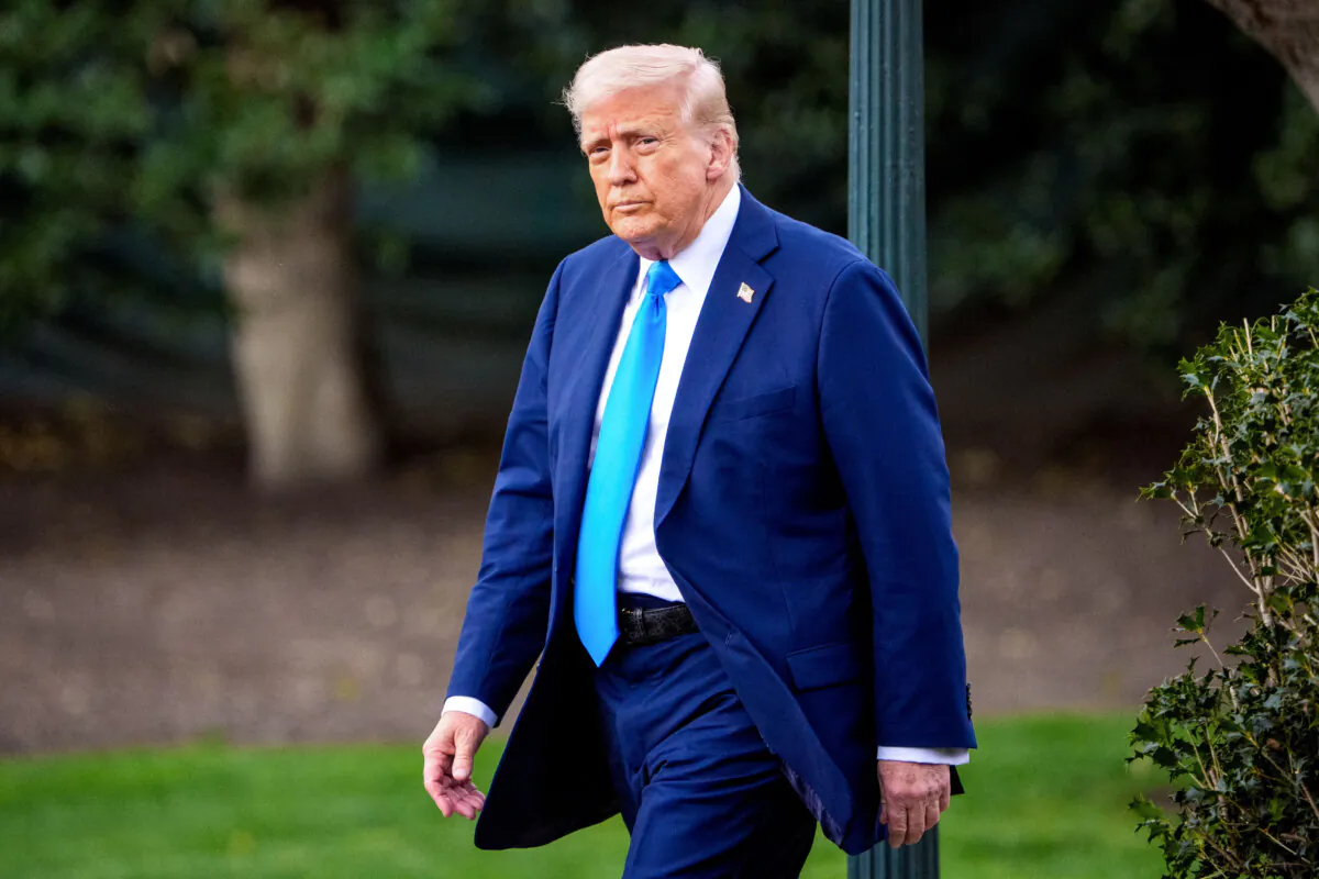 President Donald Trump walks towards Marine One on the South Lawn of the White House on March 28, 2025. (Andrew Harnik/Getty Images)