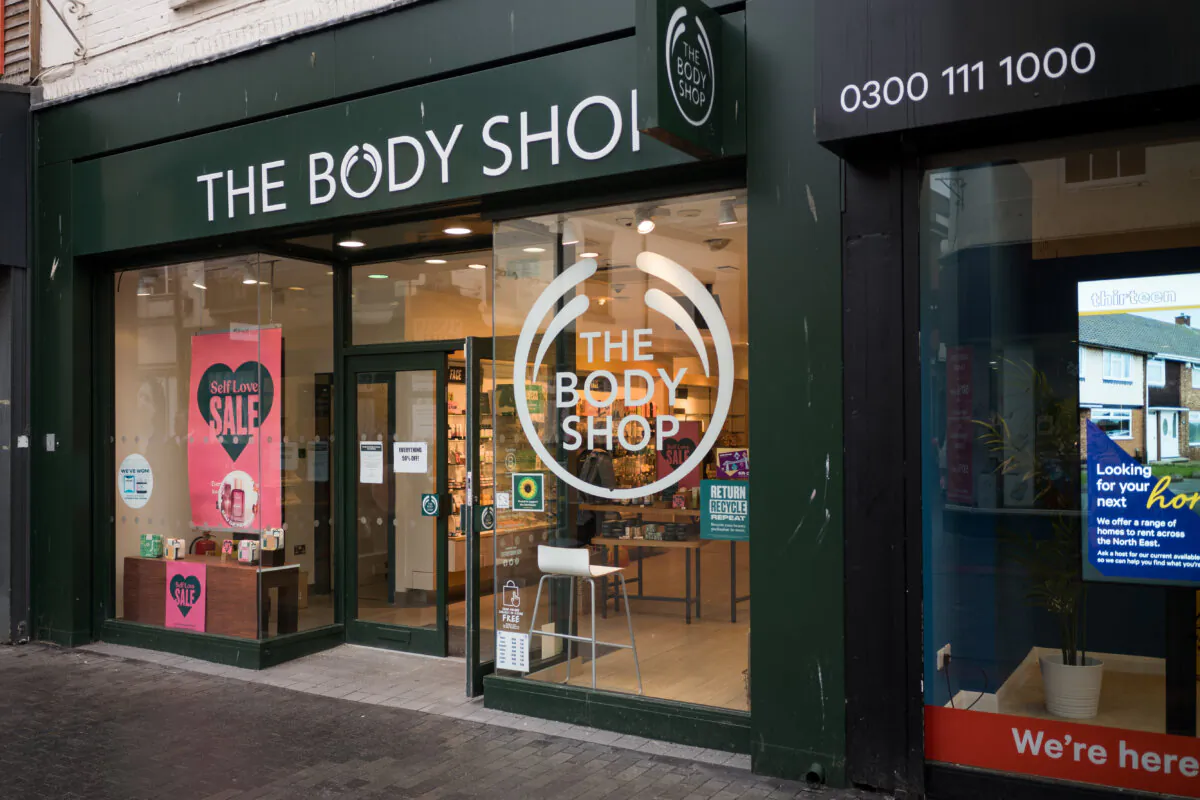 The Body Shop in Middlesbrough high street in Middlesbrough, England on March 11, 2024. (Ian Forsyth/Getty Images)