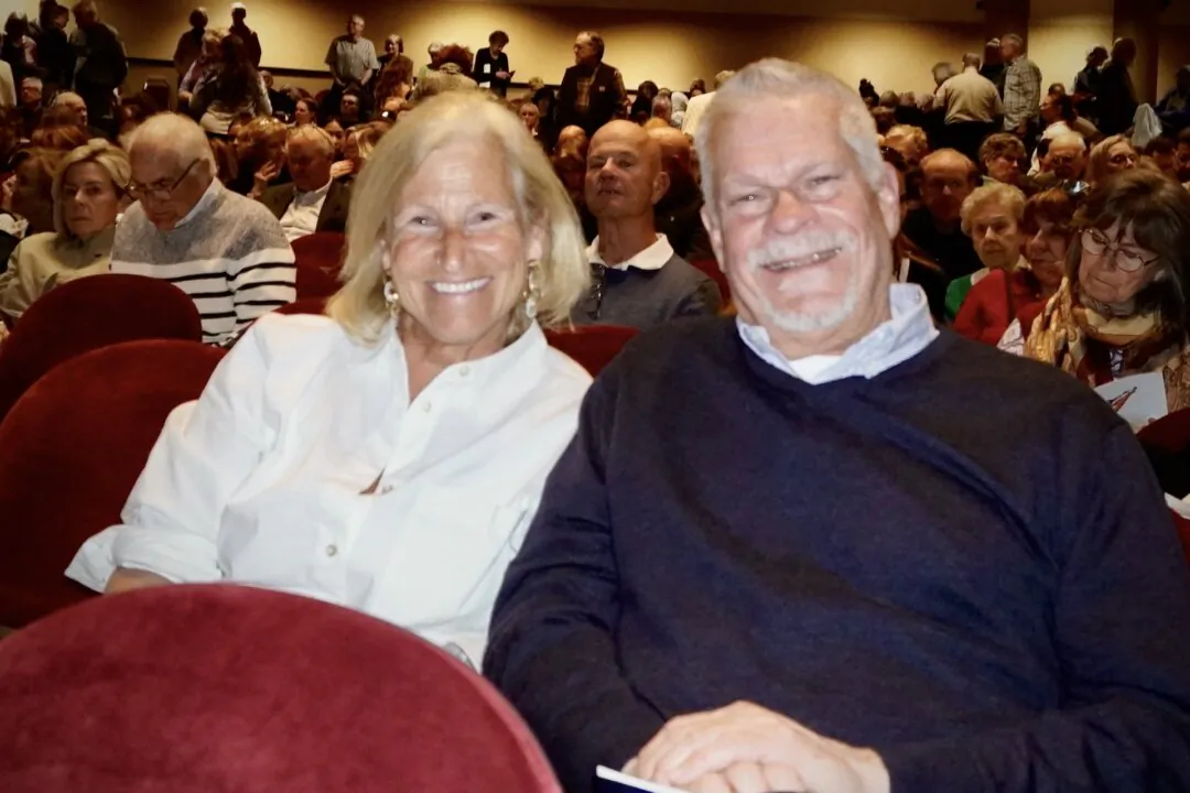 Julie and Carl Schroeder enjoyed Shen Yun's evening performance at the Merrill Auditorium on April 1, 2025. (Nancy Ma/The Epoch Times)