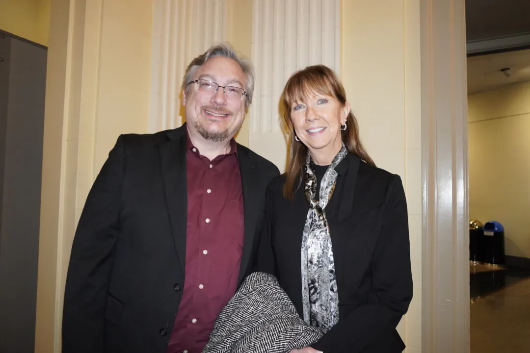 Marc Shaner and Jeannette Kuroly enjoyed Shen Yun's evening performance at the Merrill Auditorium on April 1, 2025. (Nancy Ma/The Epoch Times)