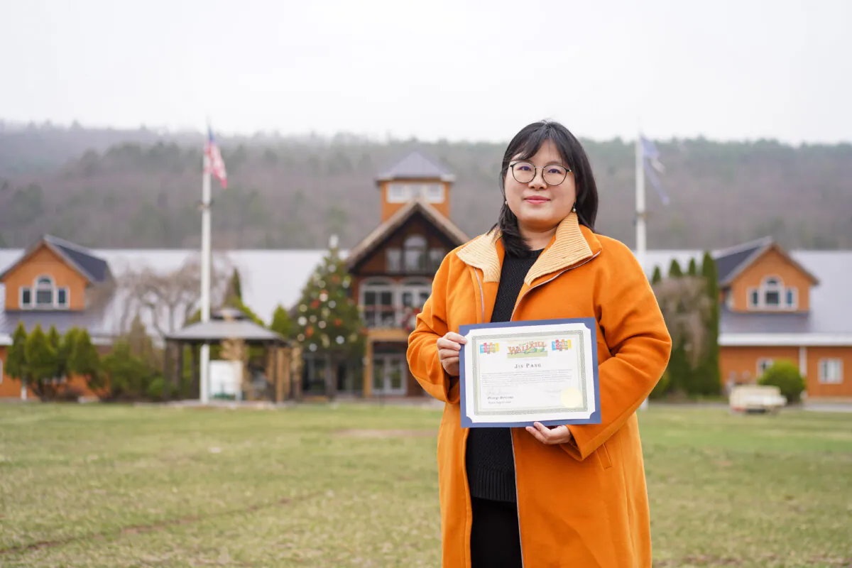 Pang Jin at New Century in the Town of Deerpark, N.Y., on March 30, 2025. (Cara Ding/The Epoch Times)