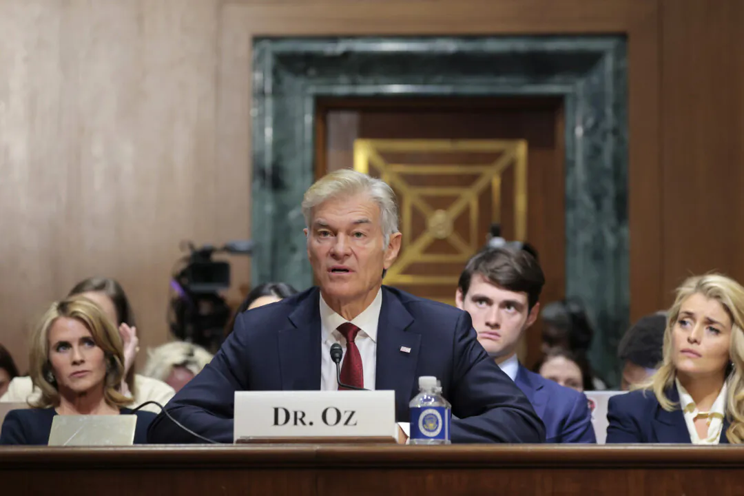 Dr. Mehmet Oz speaks during a confirmation hearing with the Senate Finance Committee in the Dirksen Senate Office Building in Washington on March 14, 2025. (Anna Moneymaker/Getty Images)
