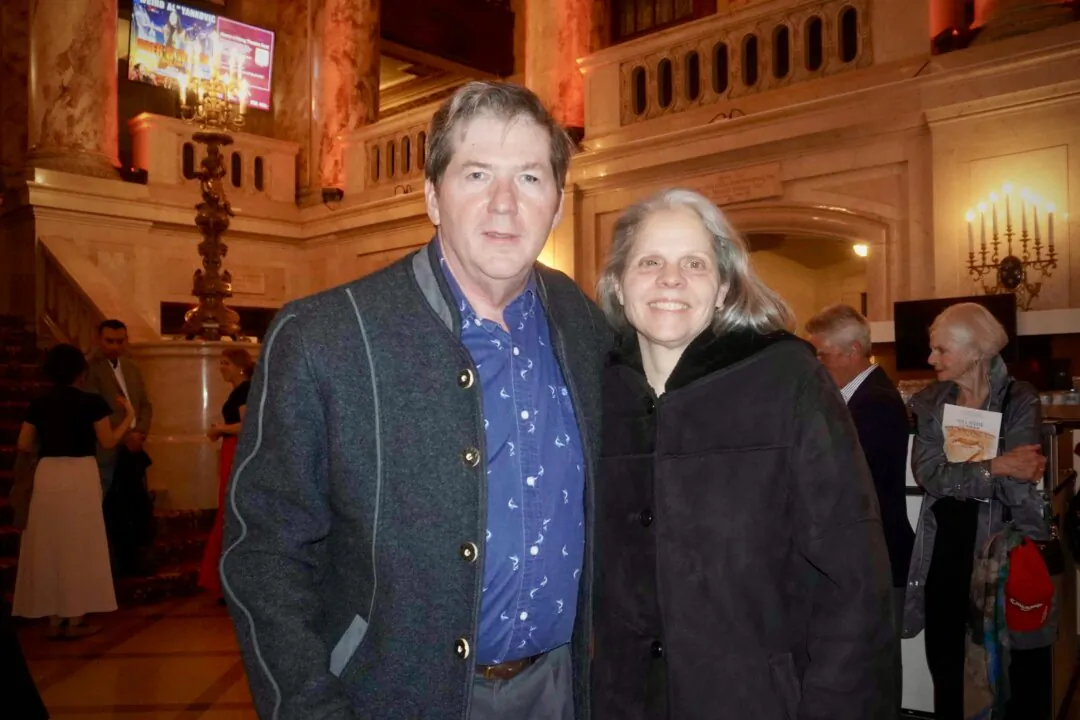 Scott Delport and his wife enjoyed Shen Yun's evening performance at the Boch Center Wang Theatre on April 3, 2025. (Mary Mann/The Epoch Times)