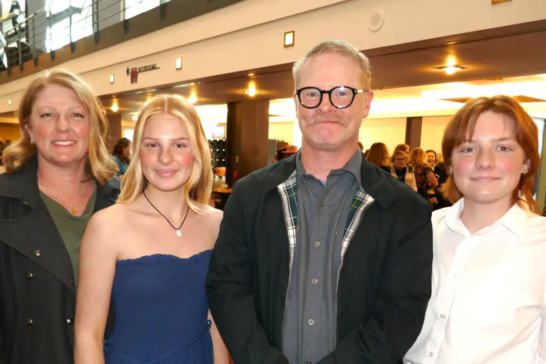 Emily and John Lintott with their daughters enjoyed Shen Yun at The Buell Theatre in Denver on April 5, 2025. (Lily Yu/The Epoch Times)
