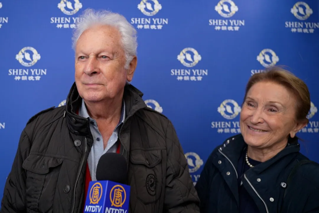 Jean-Claude and Annette Dmitrieff  enjoyed Shen Yun at the Zénith in Toulon, France, on April 2, 2025. (NTD)