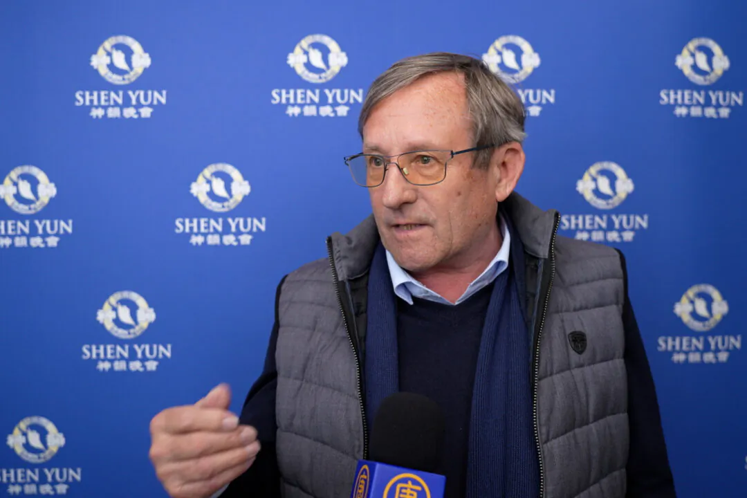 Martin Fuchs enjoyed Shen Yun at the Zénith in Toulon, France, on April 2, 2025. (NTD)