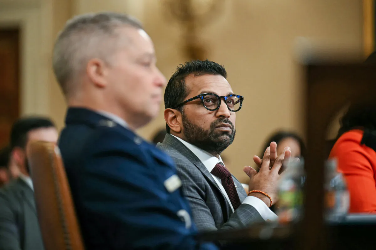 FBI Director Kash Patel (R) and National Security Agency Director Gen. Timothy Haugh testify before a House Permanent Select Committee on Intelligence hearing in Washington on March 26, 2025. (Drew Angerer/AFP via Getty Images)