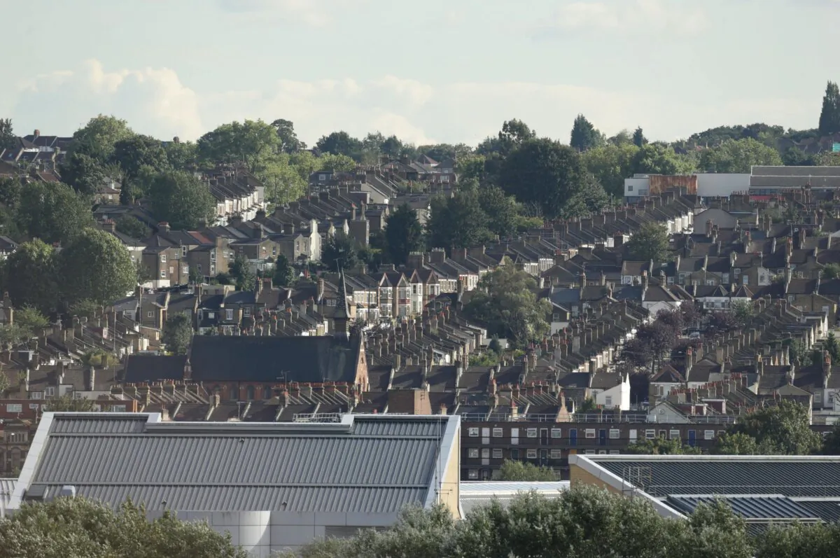 House rooftops in the United Kingdom in an undated file photo. (Yui Mok/PA)