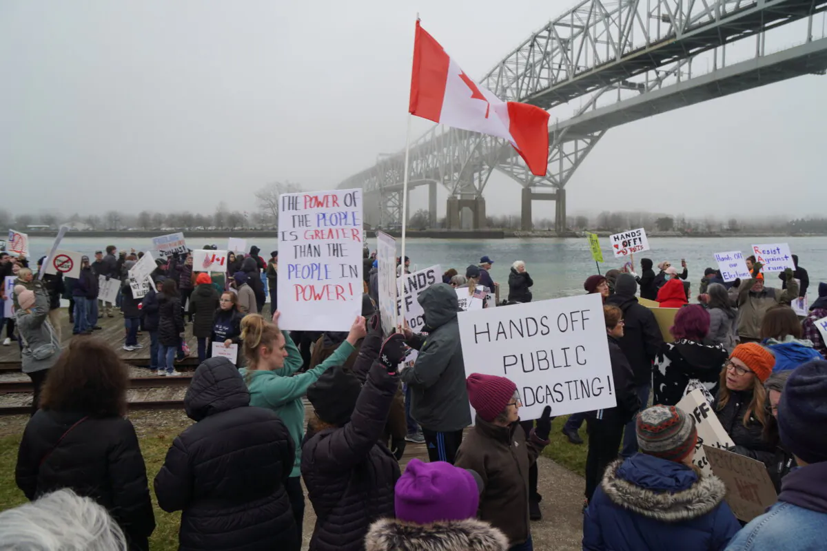 A 'Mobilization Day' rally in Port Huron, Mich., on April 5, 2025. (Steven Kovac/Epoch Times