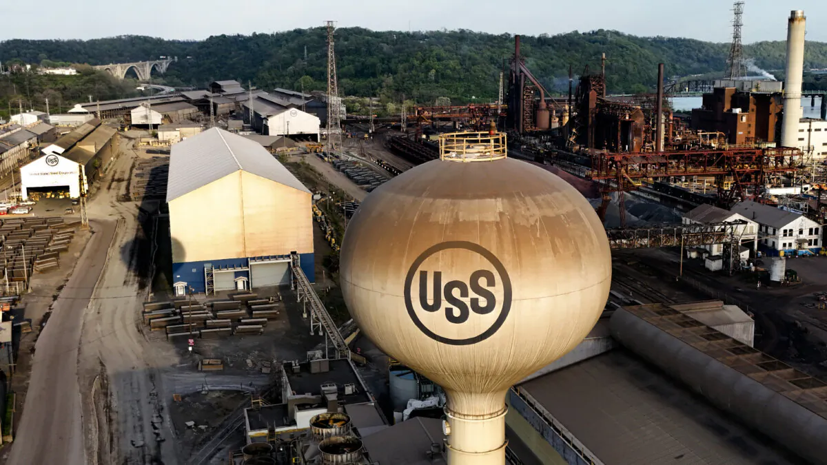 A portion of U.S. Steel's Edgar Thomson Works in Braddock, Penn., on April 28, 2024. (Gene J. Puskar/AP Photo)