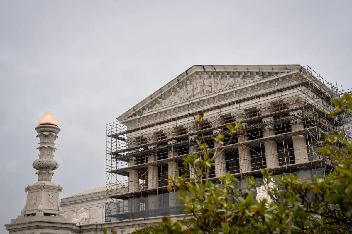 The U.S. Supreme Court in Washington on April 3, 2025. (Madalina Vasiliu/The Epoch Times)