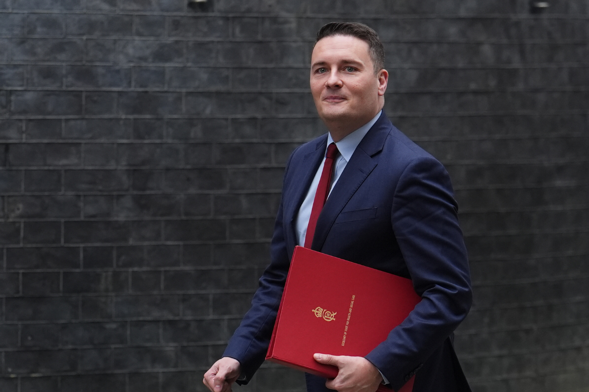 Health Secretary Wes Streeting in Downing Street, London, England, on Feb. 12, 2025.(Jordan Pettitt/PA Wire)