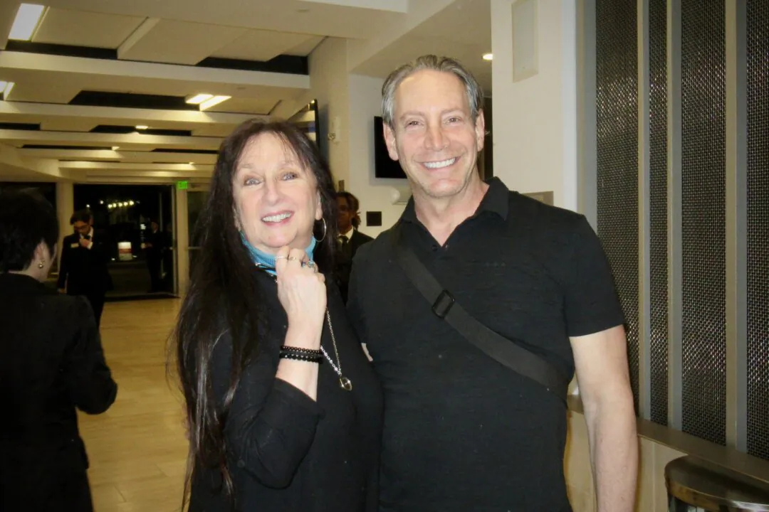 Karen Sulcan and Marc Edward Winer at the Shen Yun Performing Arts performance at Younes and Soraya Nazarian Center for the Performing Arts on April 8, 2025. (Michael Ren/The Epoch TImes)