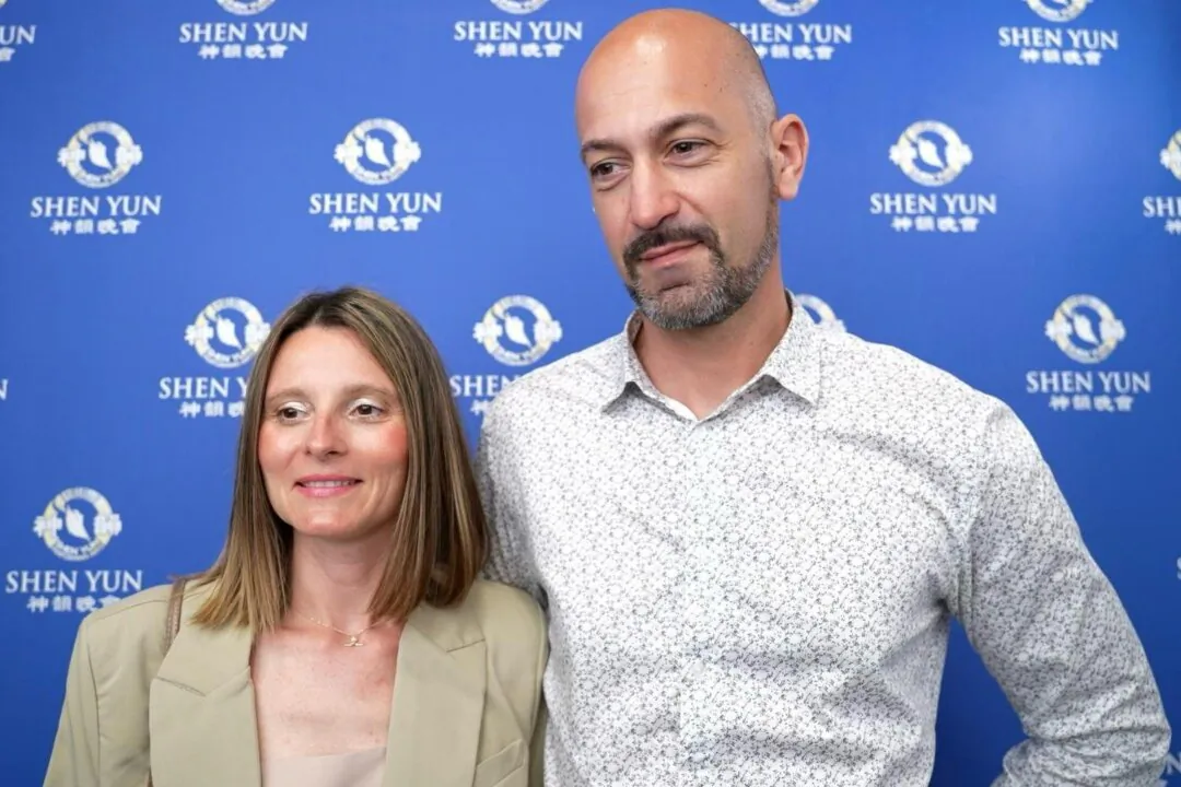 Émilie Durr and Florian Allègre enjoyed Shen Yun at the Zenith in Toulon, France on April 6, 2025. (NTD)
