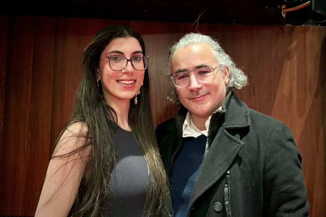 Salome Halevy and Yoel Moyal enjoyed Shen Yun's evening performance at the Place des Arts on April 9, 2025. (Wei Ya/The Epoch Times)