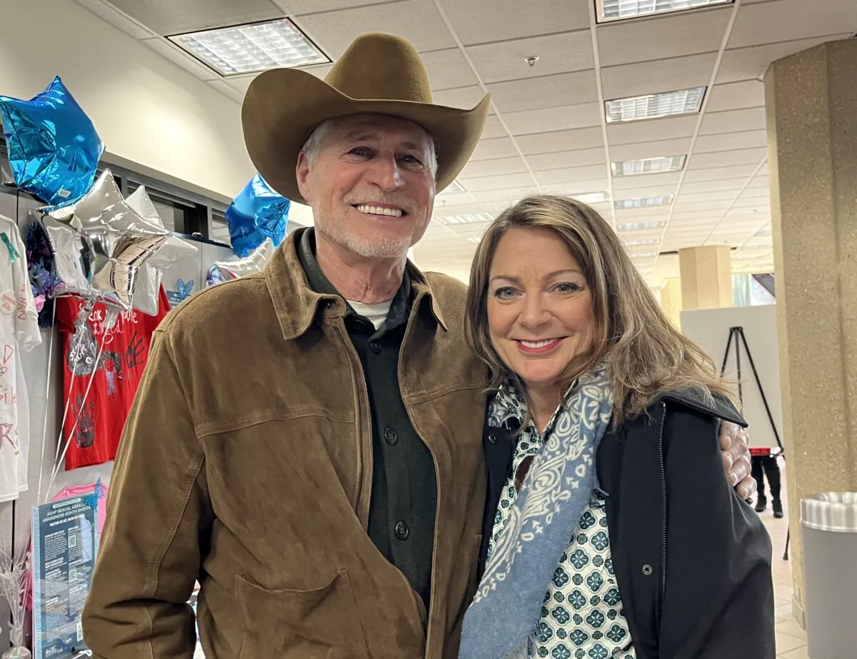Mike and Liz Theodoros attended Shen Yun Performing Arts at the Center for Performing Arts at Governors State University on April 10, 2025. (Stacy Tang/The Epoch Times)