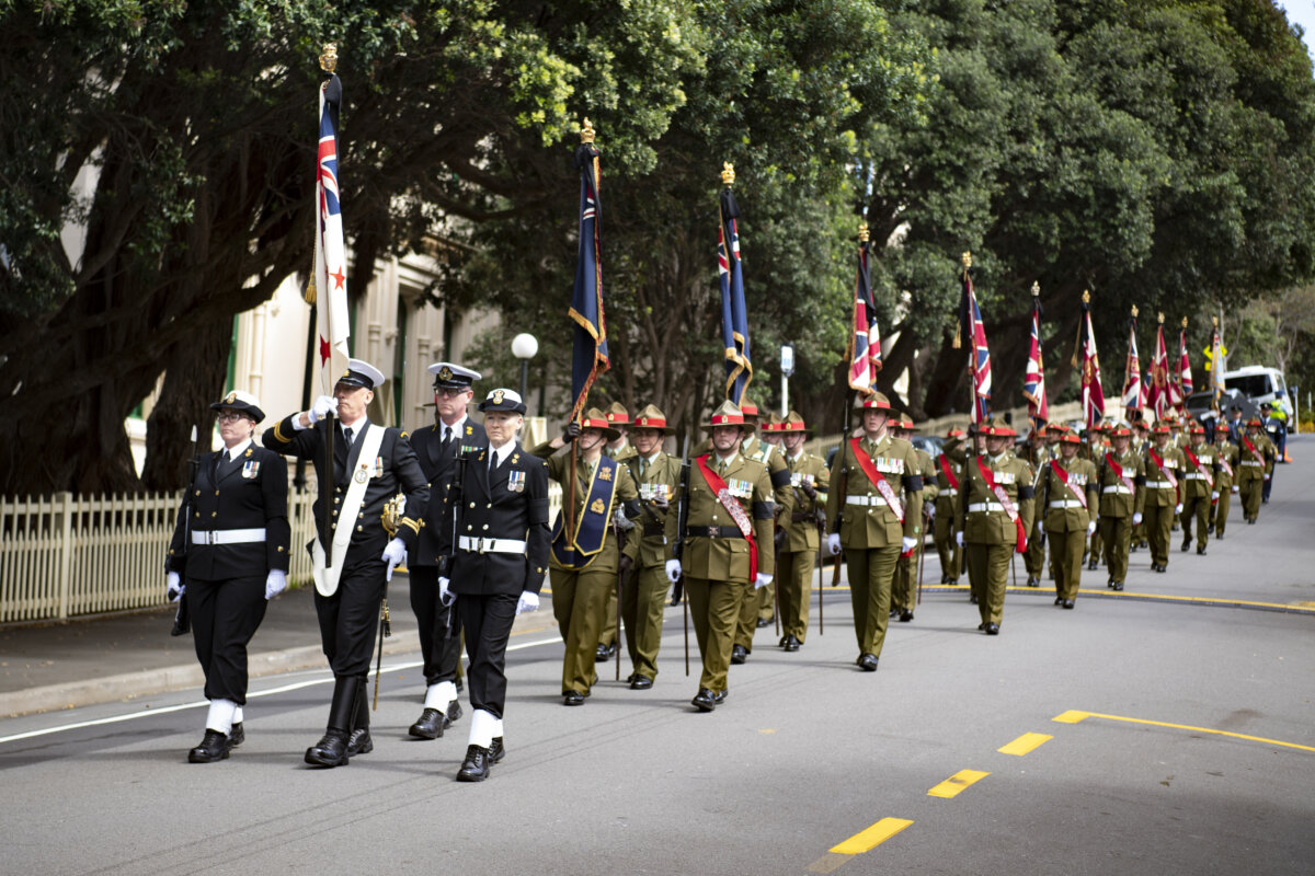 NZDF personnel taking part in the final official act of remembrance for the late Queen Elizabeth II during the State Memorial Service in Wellington.