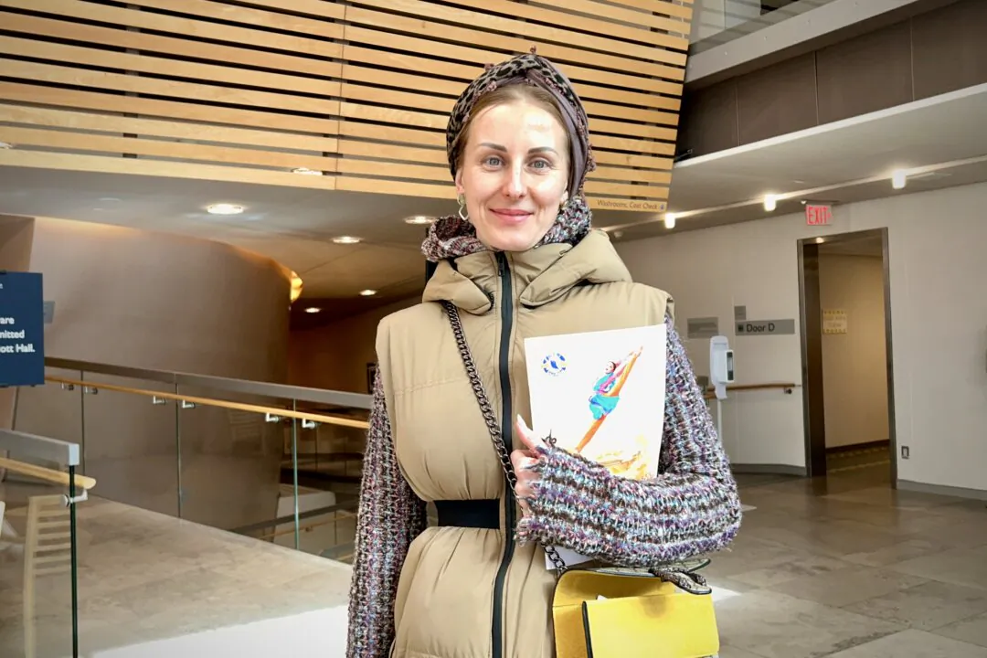 Hanna Sachko watched Shen Yun at the Four Seasons Centre for the Performing Arts in Toronto on April 6, 2025. (Xinxin Teng/The Epoch Times)