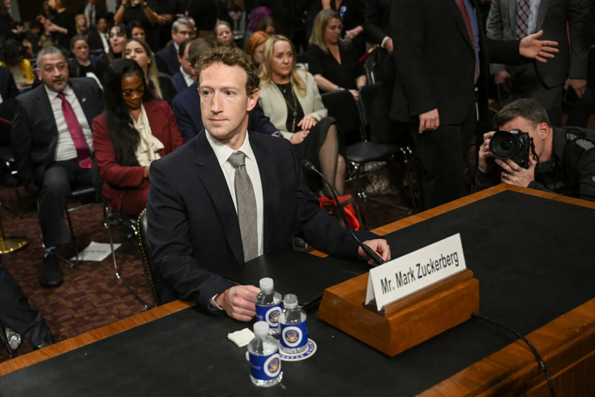 Mark Zuckerberg, CEO of Meta, appears before the U.S. Senate Judiciary Committee on Jan. 31, 2024. (Brendan Smialowski/AFP via Getty Images)