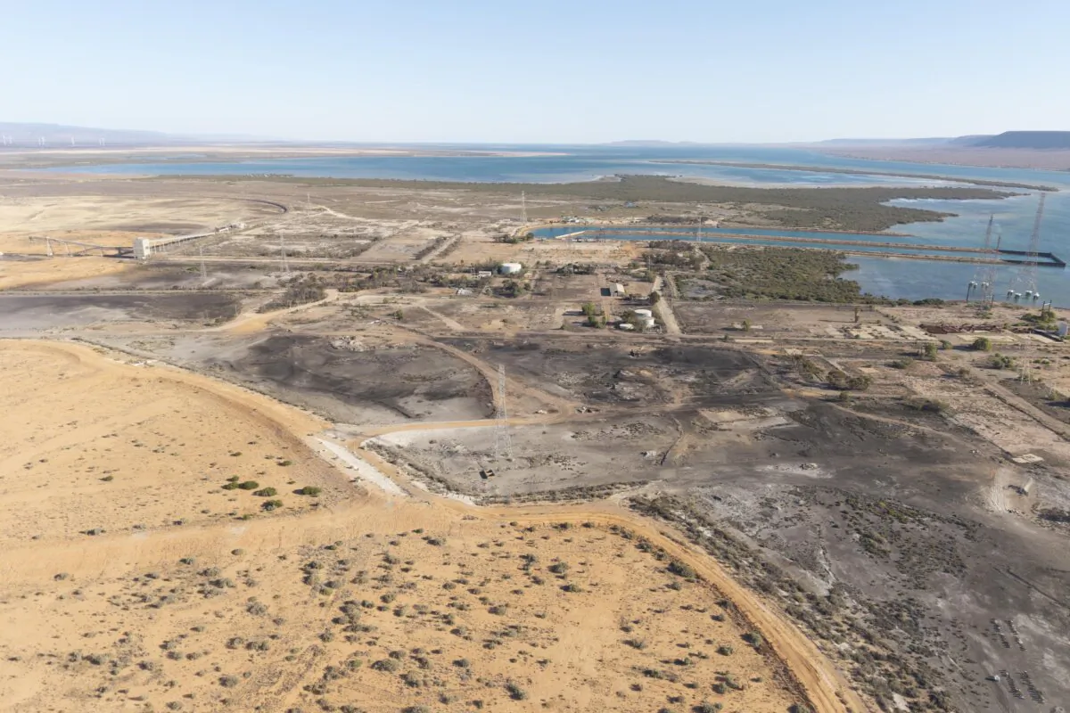 An aerial view of the site of the Liberal-National Coalition's proposed nuclear power plant in Port Augusta in South Australia on Feb. 25, 2025. (Brook Mitchell/Getty Images)