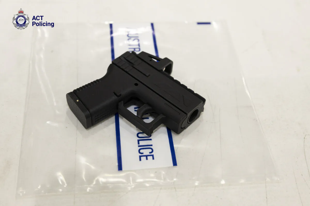 The 3D printed gun that ACT Police seized. (ACT Police)