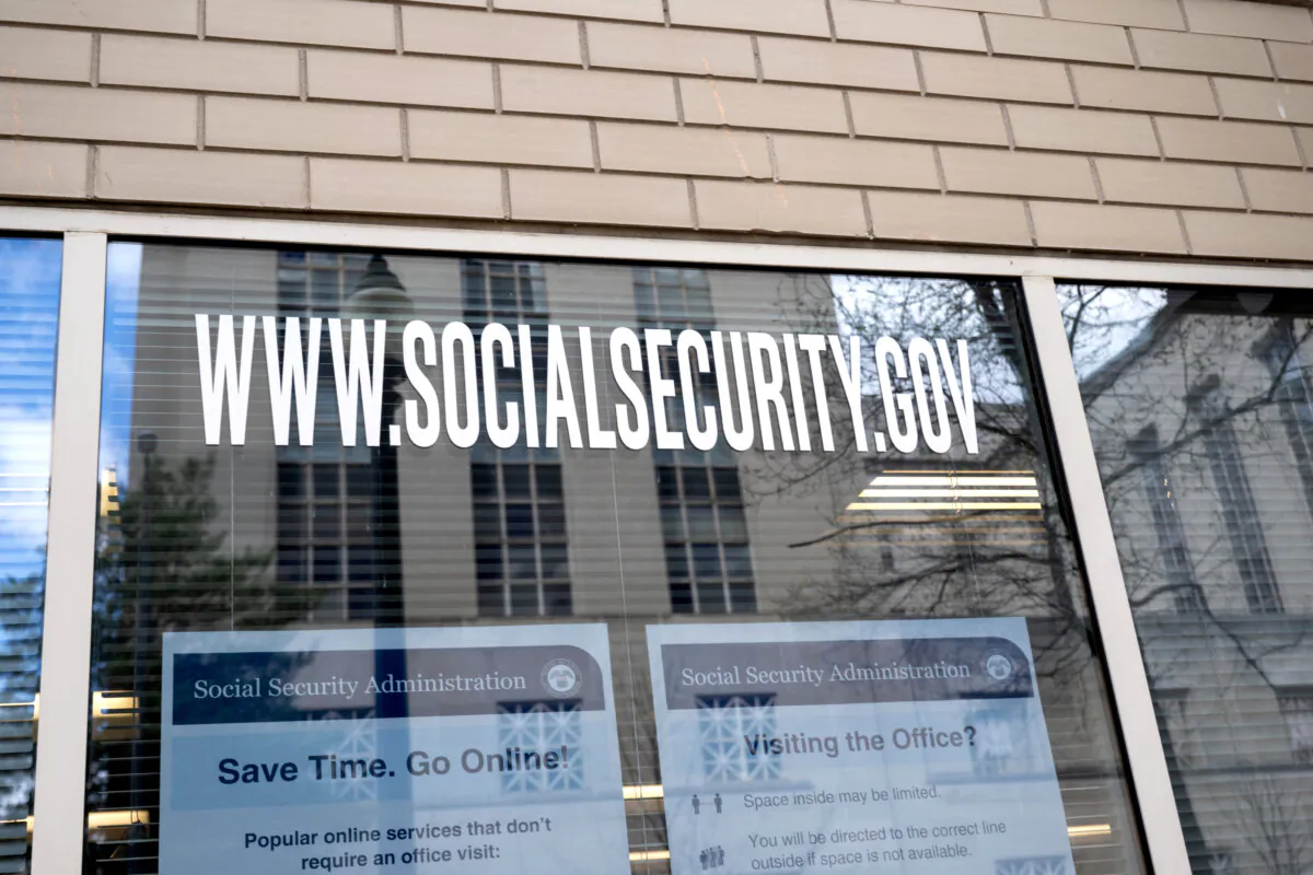 A Social Security Administration (SSA) office in Washington on March 26, 2025. (Saul Loeb/AFP)