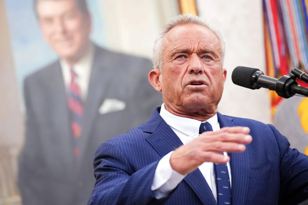 Robert F. Kennedy Jr. speaks after being sworn in as Secretary of Health and Human Services in the Oval Office of the White House on Feb. 13, 2025. (Andrew Harnik/Getty Images)