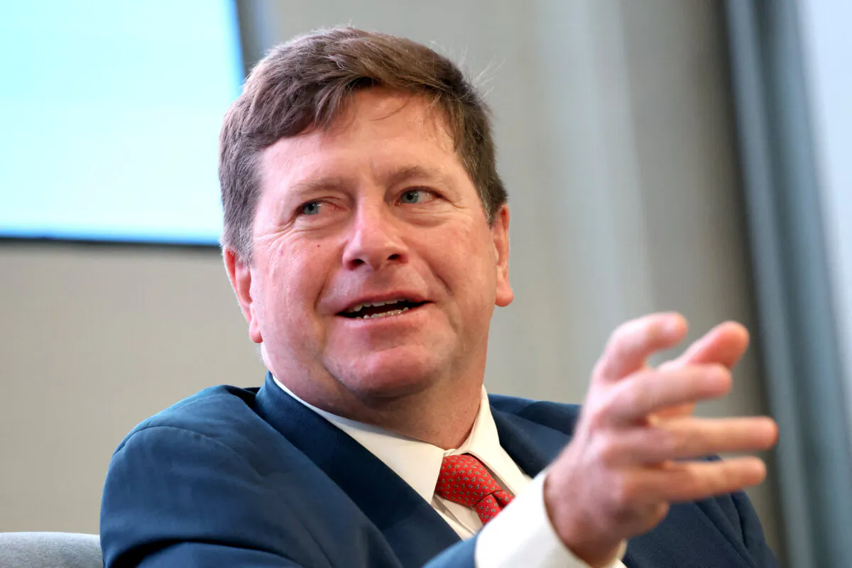 Jay Clayton, former chairman of the SEC, speaks during 13D Monitor's Active-Passive Investor Summit in New York City on Oct. 22, 2024. (Brendan McDermid/Reuters)