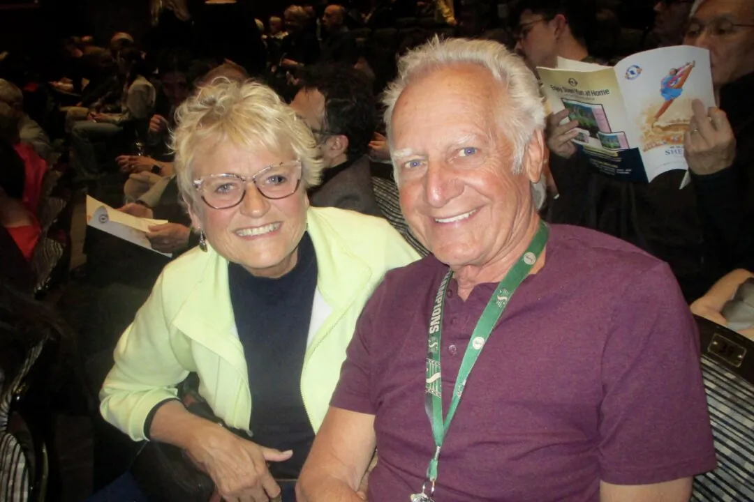 Ingrid Ruud and Fred Beer enjoyed Shen Yun's evening performance at the Southern Alberta Jubilee Auditorium on April 16, 2025. (Caifeng Lin/The Epoch Times)