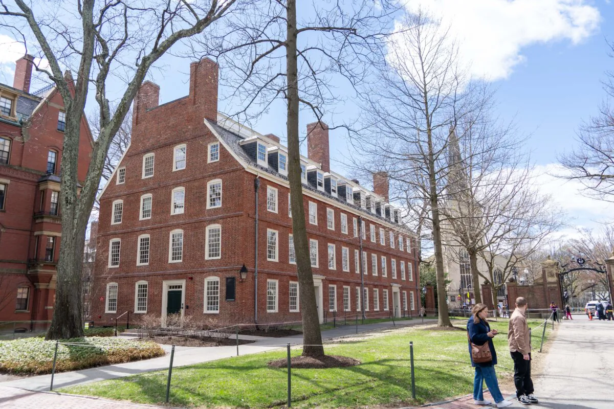 Harvard University in Cambridge, Mass., on April 16, 2025. (Learner Liu/The Epoch Times)
