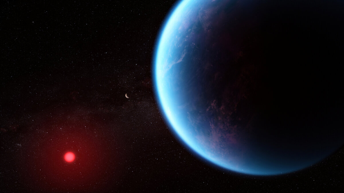 Artist S Concept Shows What Exoplanet K2-18 B Could Look Like Based On Science Data