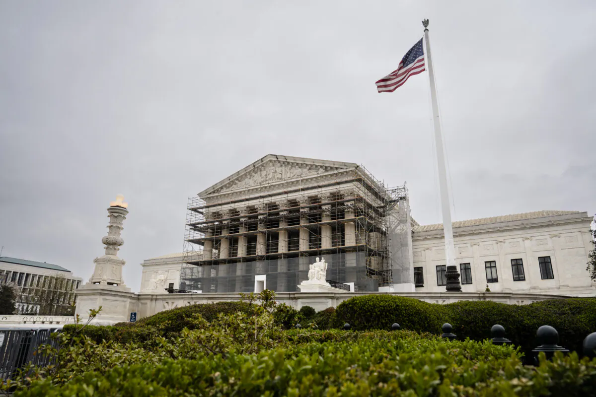The U.S. Supreme Court in Washington on April 3, 2025. (Madalina Vasiliu/The Epoch Times)