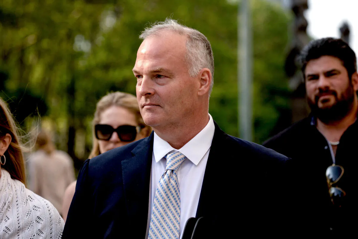 Retired New York Police Department Sgt. Michael McMahon leaves Brooklyn Federal Court in New York City on May 31, 2023. (Photo by Yuki IWAMURA / AFP) (Photo by YUKI IWAMURA/AFP via Getty Images)