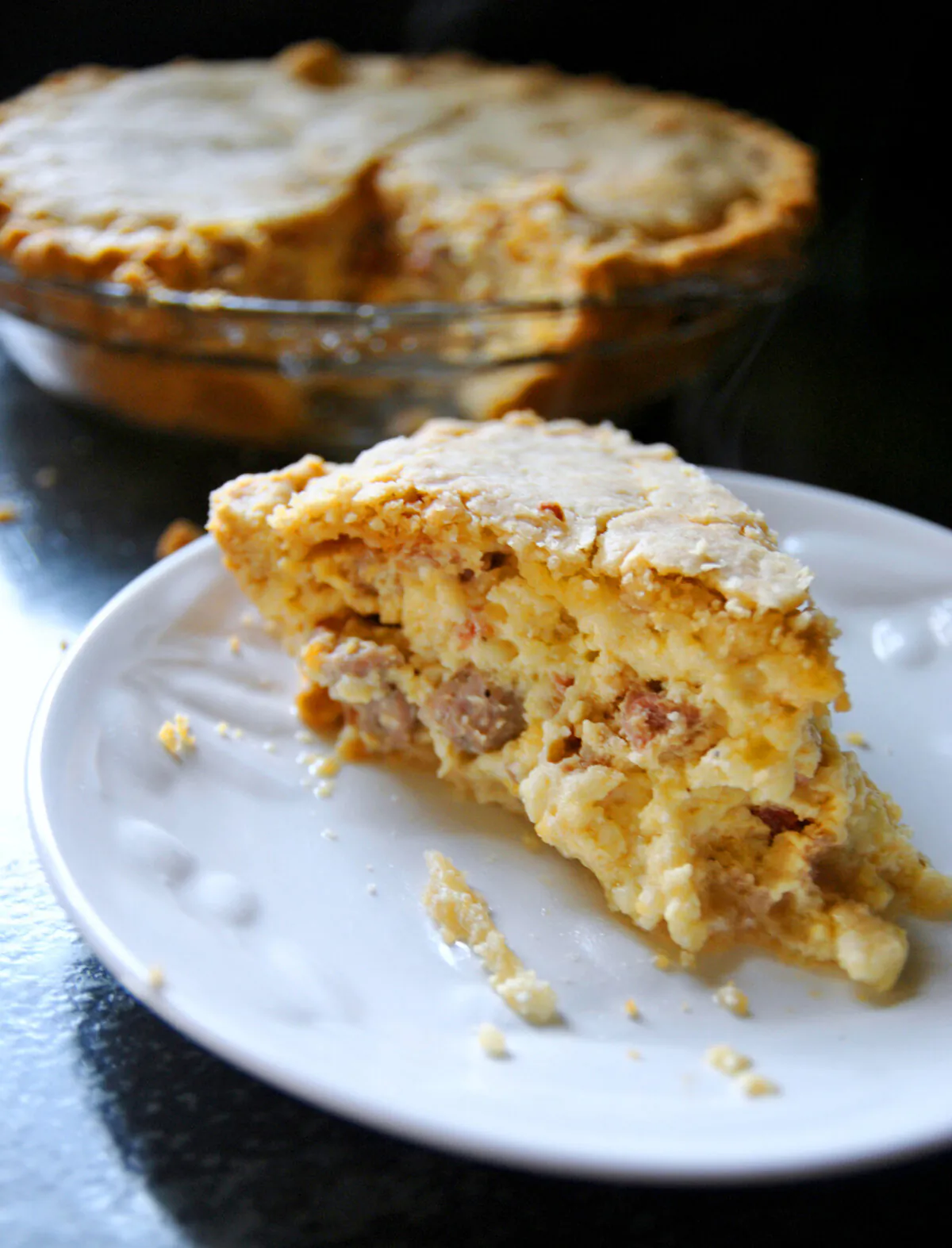 This luscious (and filling) pie, stuffed with meats and cheeses, is served by many Italian Catholics at noon on Easter Saturday to mark the end of Lent and break the six-week fast. (Gretchen McKay /Pittsburgh Post-Gazette/TNS)