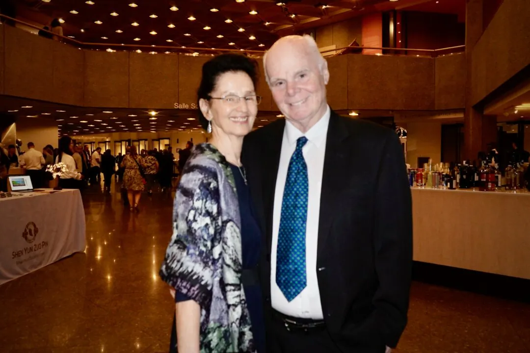 James Harbic and Ana Maria Urban enjoyed Shen Yun at the National Arts Centre in Ottawa, Ontario, Canada, on April 19, 2025. (Nancy Lin/The Epoch Times)