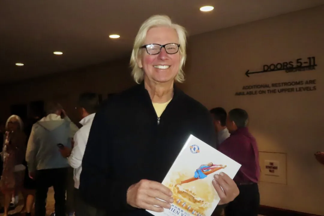 Vincent Kraus enjoyed Shen Yun at the Segerstrom Center for the Arts, on April 19, 2025. (Alice Sun /The Epoch Times)