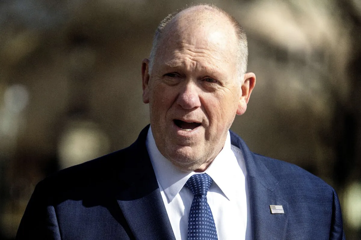 White House 'border czar' Tom Homan speaks with reporters outside the White House in Washington on March 7, 2025. (Jim Watson/AFP via Getty Images)